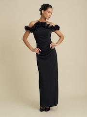 Gina Bacconi Toni Ruffle Off Shoulder Maxi Dress - Bilde 3 av 5
