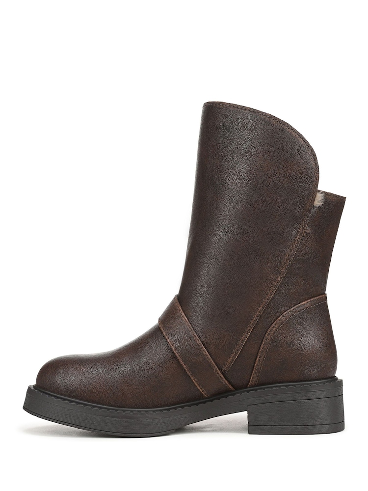 Blowfish Malibu Brown Venice Cozy Regular Fit Biker Boots - Image 2 of 7 Blowfish Malibu Brown Venice Cozy Regular Fit Biker Boots - Image 2 of 7