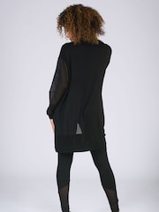Monroe Women Longline Mesh Panel pletena jopa - Slika 2 iz 5