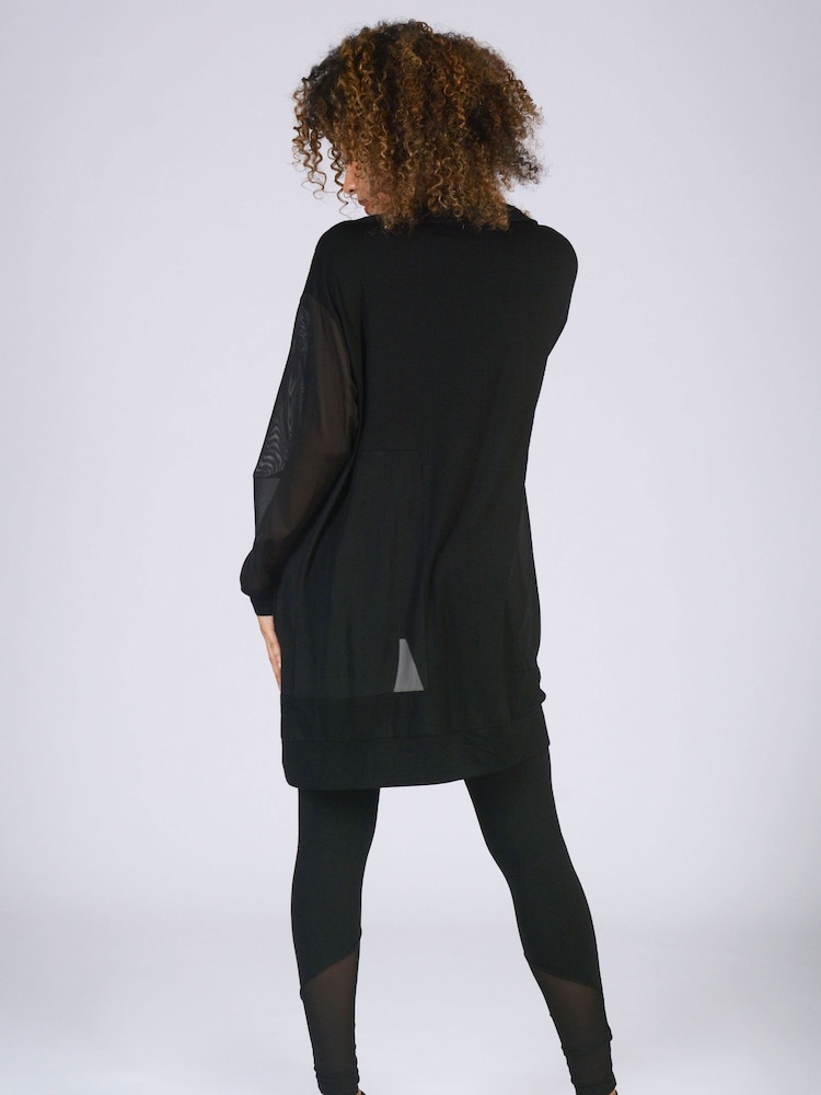 Monroe Women Longline Mesh Panel pletena jopa - Slika 2 iz 5