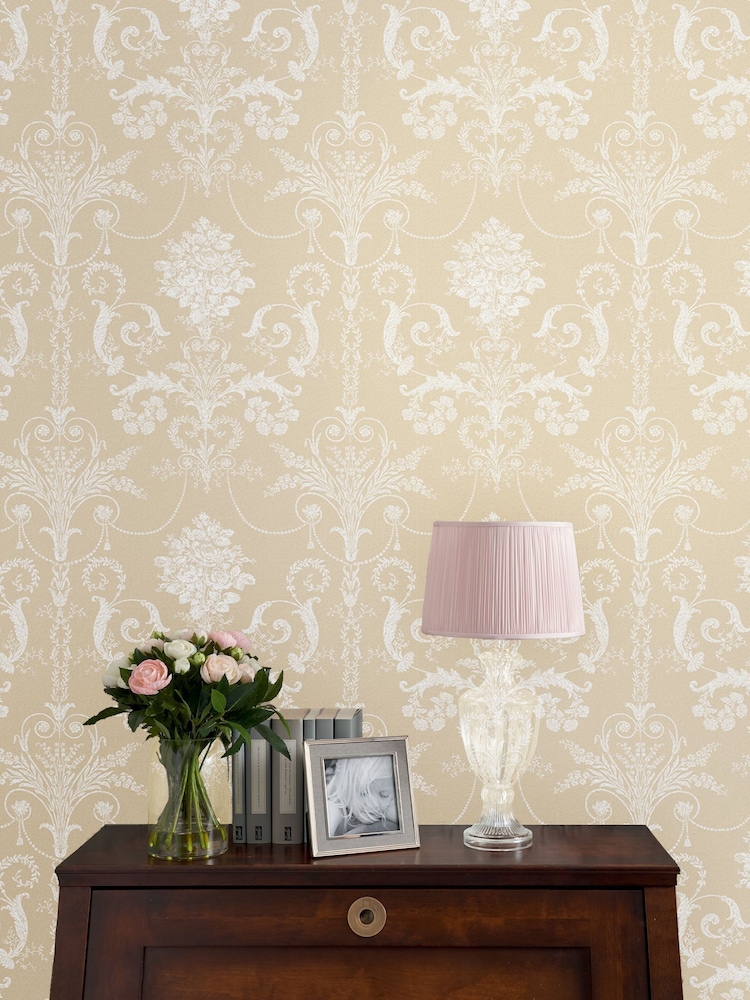 Laura Ashley Linen Josette 10M Wallpaper - Image 1 of 3
