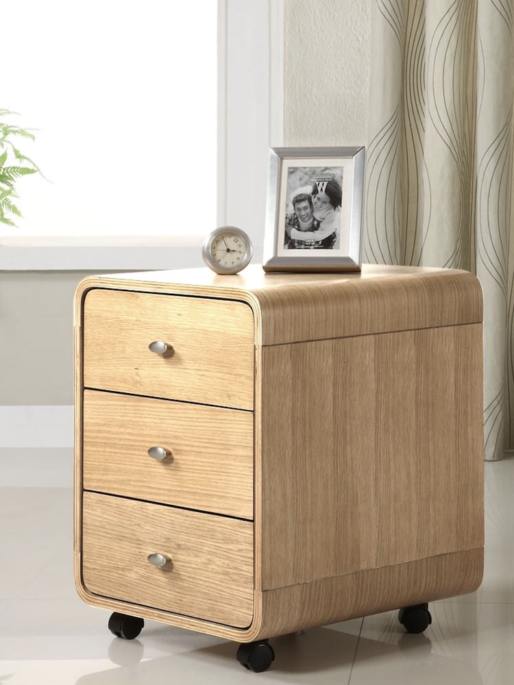 Jual Oak Helsinki 3 Drawer Wooden Side Table - Image 1 of 3