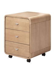 Jual Oak Helsinki 3 Drawer Wooden Side Table - Image 2 of 3