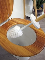 Showerdrape White Sonata Toilet Roll and Toilet Brush Holder - Image 2 of 3