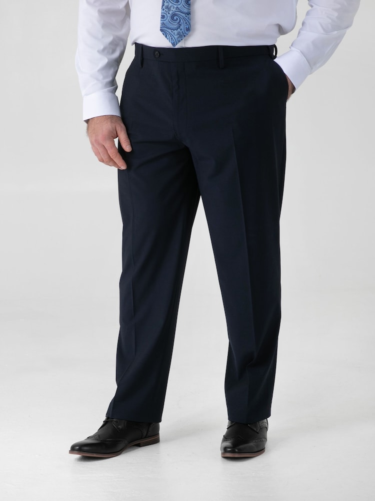 D555 Ted 4 Way Stretch Relaxed Trouser with Stretch Waistband - Imagen 1 de 8