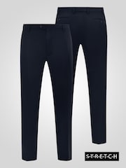 D555 Ted 4 Way Stretch Relaxed Trouser with Stretch Waistband - Imagen 6 de 8