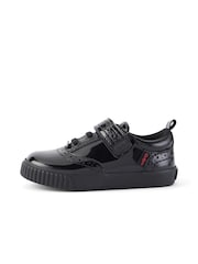 Kickers Black Infants Tovni Brogue Patent Leather School Shoes - Image 2 of 9