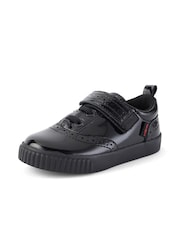Kickers Black Infants Tovni Brogue Patent Leather School Shoes - Image 4 of 9