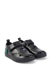 Kickers Black Infants Tovni Brogue Patent Leather School Shoes - Image 5 of 9