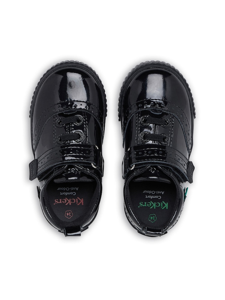 Buy Kickers Black Infants Tovni Brogue Patent Leather School Shoes