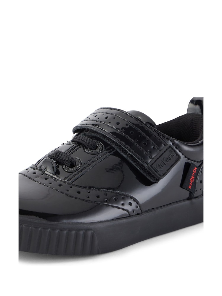 Kickers Black Infants Tovni Brogue Patent Leather School Shoes - Image 9 of 9 Kickers Black Infants Tovni Brogue Patent Leather School Shoes - Image 9 of 9