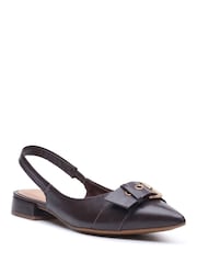Hush Puppies Brown Vesper Slingback Shoes - Image 3 of 5