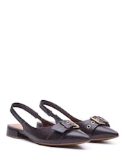 Hush Puppies Brown Vesper Slingback Shoes - Image 4 of 5