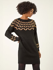 Vestido jersey con estampado de chevrones Roman - Imagen 1 de 4