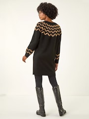 Vestido jersey con estampado de chevrones Roman - Imagen 3 de 4