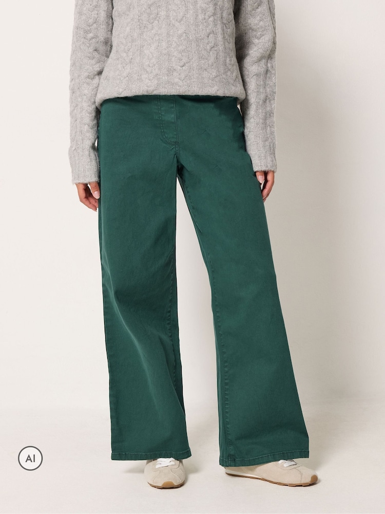 M&Co Green Petite Wide Leg Jeggings - Image 1 of 6 M&Co Green Petite Wide Leg Jeggings - Image 1 of 6