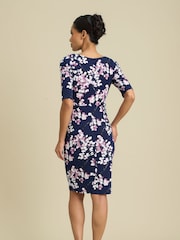 Gina Bacconi Pink Primrose Floral Print Jersey Dress - Image 2 of 4