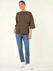 Roman Button Back Stretch Top - 4суретінің 1 суреті