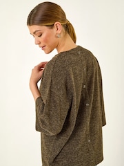 Roman Button Back Stretch Top - 4суретінің 2 суреті
