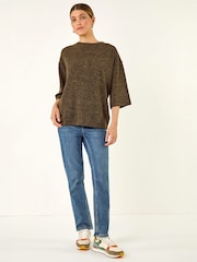 Roman Button Back Stretch Top - 4суретінің 3 суреті