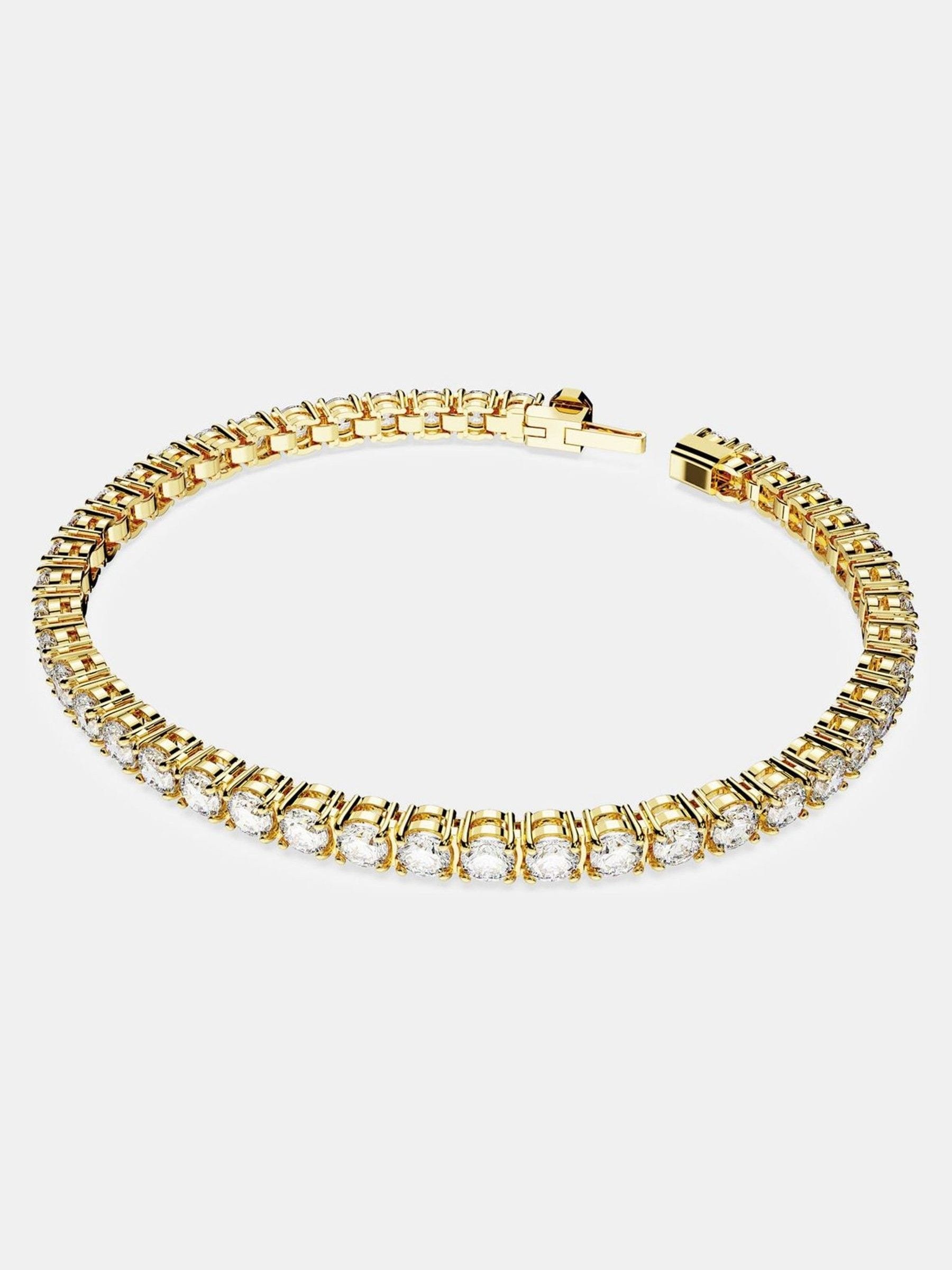 Swarovski Women's Gold Matrix Plated Tennis Bracelet 5657664 M - Image 8