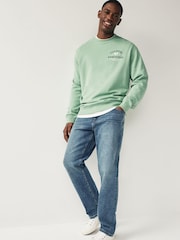Lyle & Scott Green Racquet Club Graphic Back Print Sweatshirt - Image 2 of 5