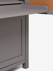 Dove Grey Malvern Oak Effect Large Hideaway Desk - Image 7 of 7