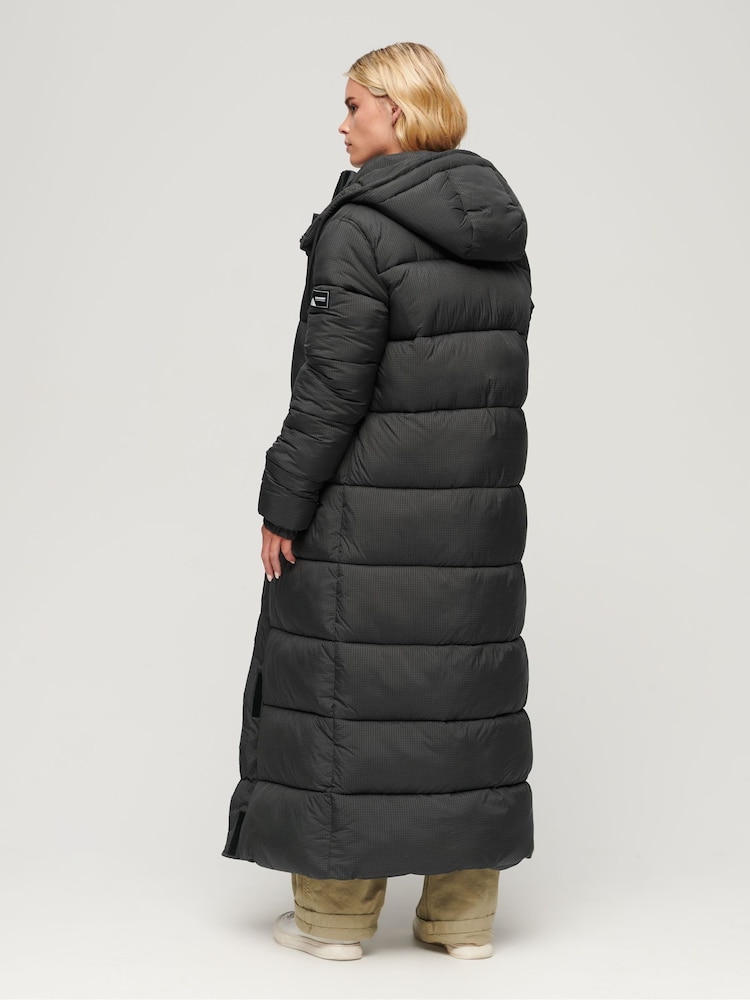 Superdry Black Ripstop Longline Puffer Jacket - Image 2 of 7