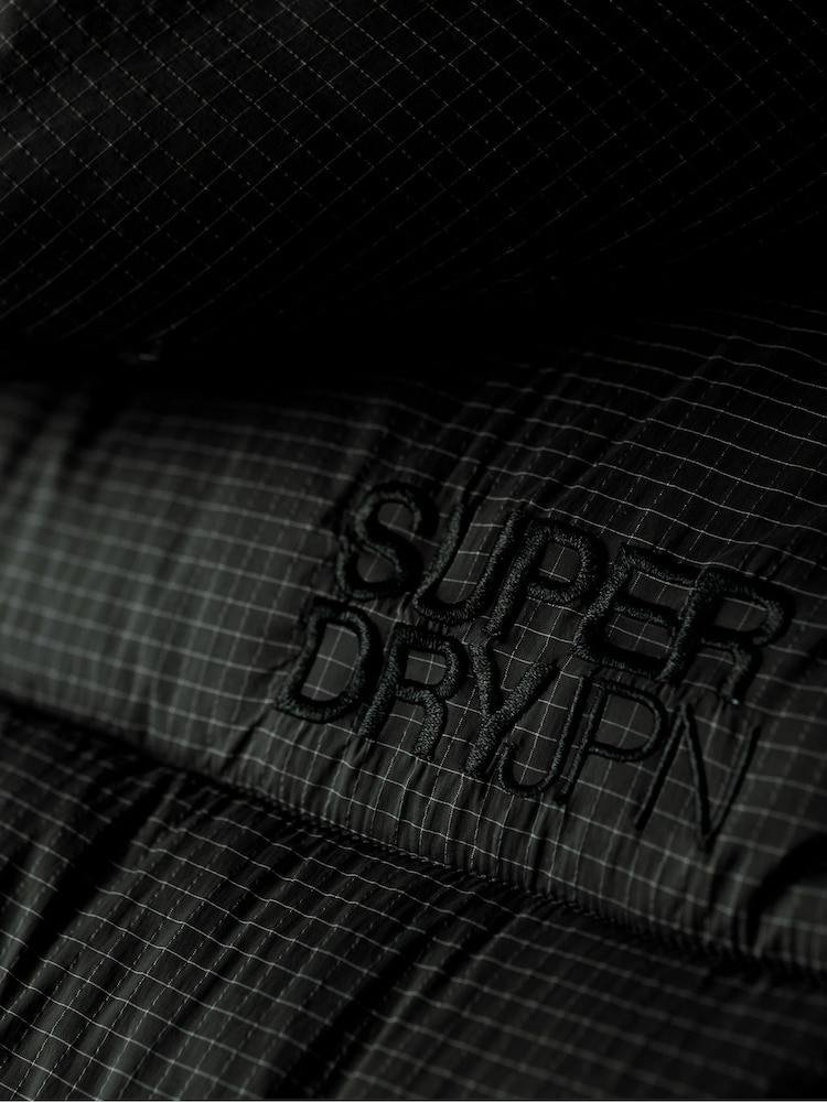 Superdry Black Ripstop Longline Puffer Jacket - Image 7 of 7