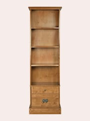 Laura Ashley Honey Gold Garrat 2 Drawer Single Bookcase - Image 3 of 7