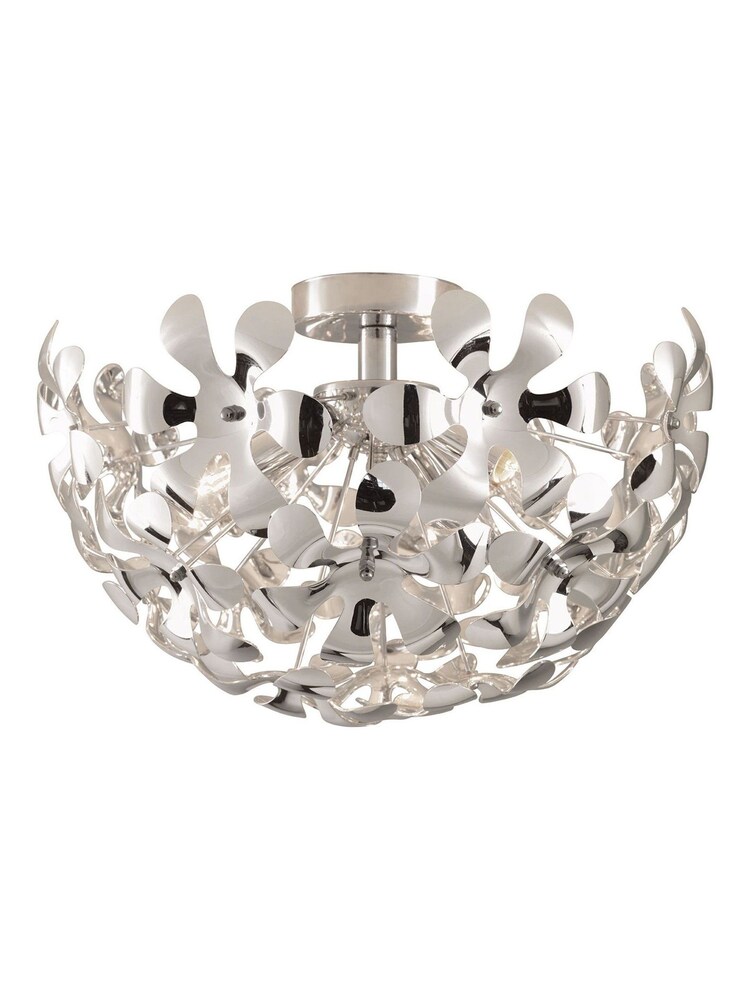 Village At Home Chrome Loopal Ceiling Light Fitting - Image 2 of 2