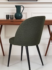 HEAL'S Green Austen Bouclé Dining Chair - Image 1 of 5