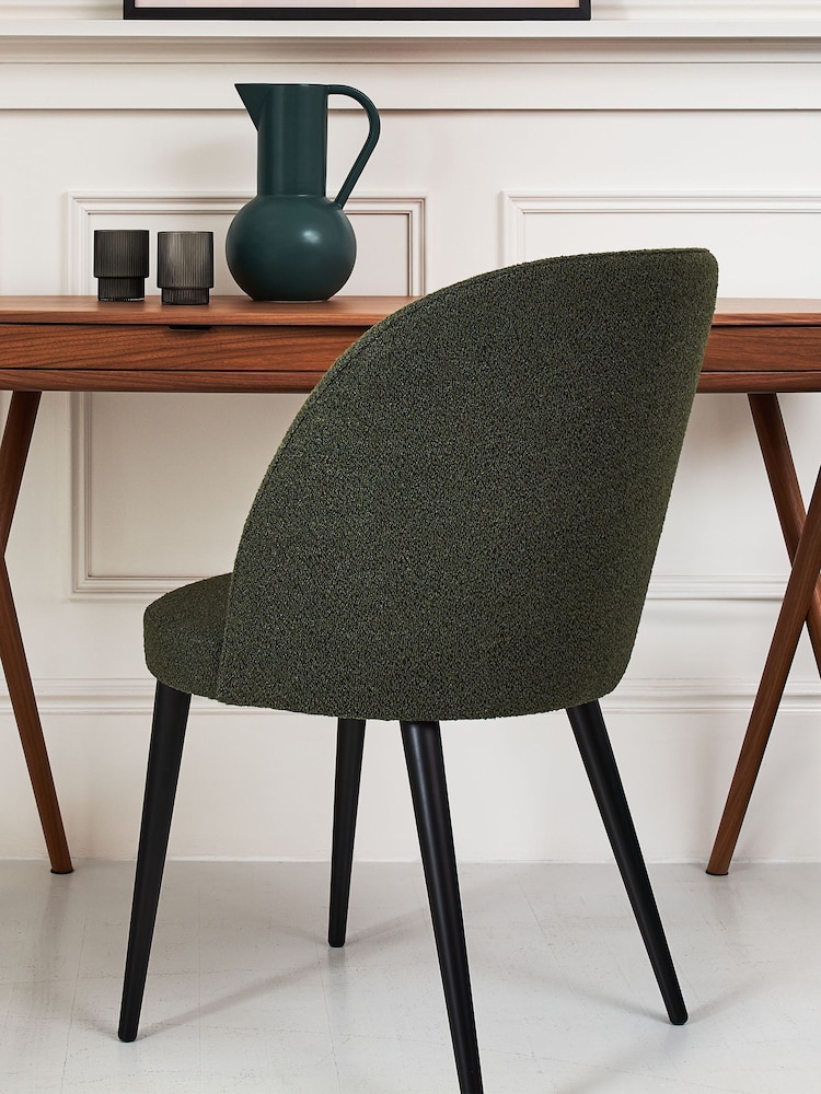 HEAL'S Green Austen Bouclé Dining Chair - Image 1 of 5