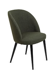 HEAL'S Green Austen Bouclé Dining Chair - Image 2 of 5