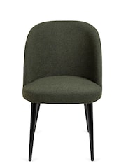 HEAL'S Green Austen Bouclé Dining Chair - Image 3 of 5