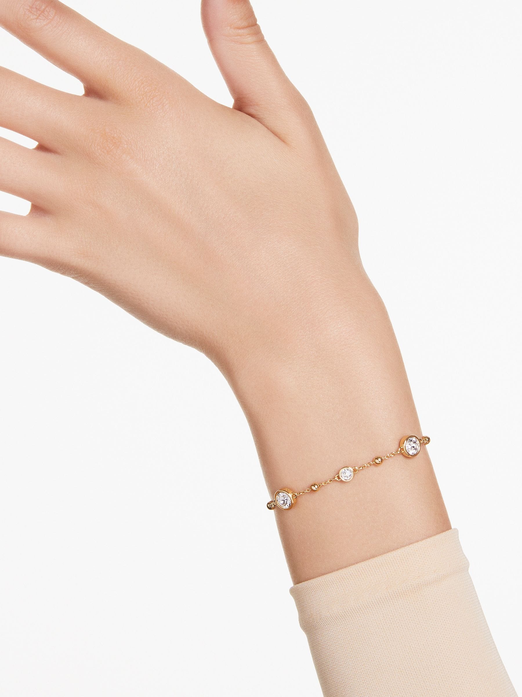 Swarovski Jewellery Gold Swarovski Imber Round Cut Scattered Tone Bracelet 0.7Cm, 16.5-19.5Cm - Image 11