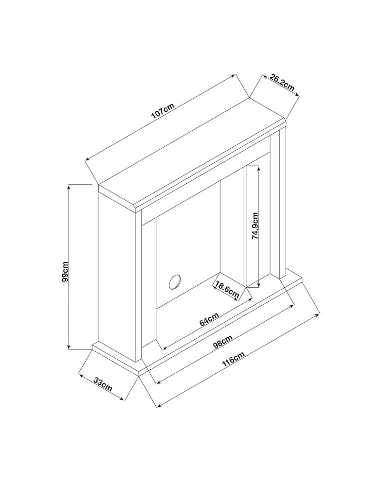 Light Bronx Oak Effect Fire Surround - Image 6 of 6