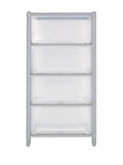 Wham Grey 1 x Deep 4 Drawer Tower Home and Office Storage Organisation - Image 5 of 6