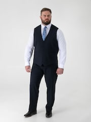 D555 Blue Ted 4 Way Stretch Tailored Waistcoat - Image 2 of 5