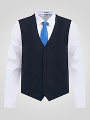 D555 Blue Ted 4 Way Stretch Tailored Waistcoat - Image 5 of 5