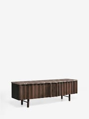 Dark Natural Collection Luxe Santa Fe Mango Wood and Marble Up to 65" TV Unit - Image 10 of 11