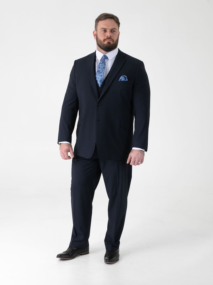 Chaqueta de traje sartorial elástica de 4 posiciones Ted de D555 - Imagen 2 de 5