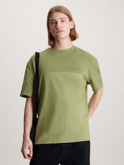 Calvin Klein Green Cut And Sew Logo T-Shirt - Image 1 of 3