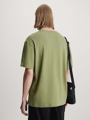 Calvin Klein Green Cut And Sew Logo T-Shirt - Image 2 of 3