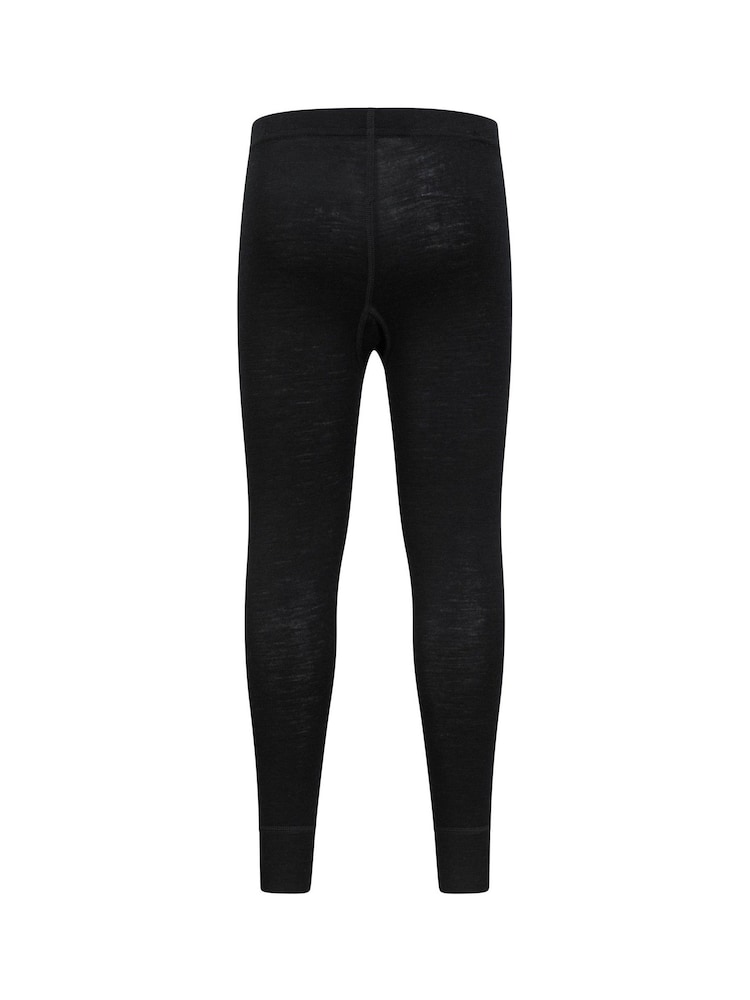 Mountain Warehouse Black Merino Kids II Baselayer Joggers - Image 2 of 5 Mountain Warehouse Black Merino Kids II Baselayer Joggers - Image 2 of 5