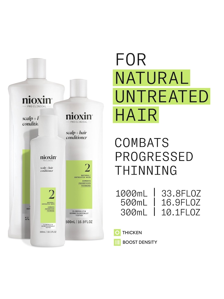 Nioxin System 2 - Scalp and Hair Conditioner 300ml - Image 2 of 5 Nioxin System 2 - Scalp and Hair Conditioner 300ml - Image 2 of 5