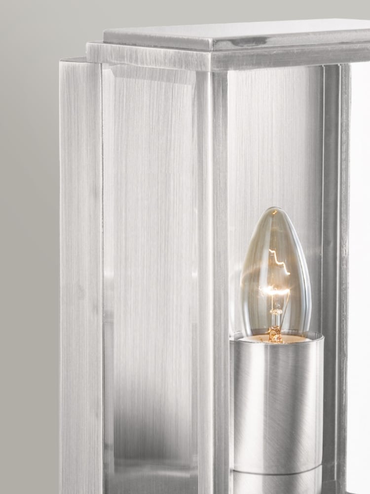 Searchlight Satin Silver Vision Outdoor Porch Wall Box Light - Image 2 of 2