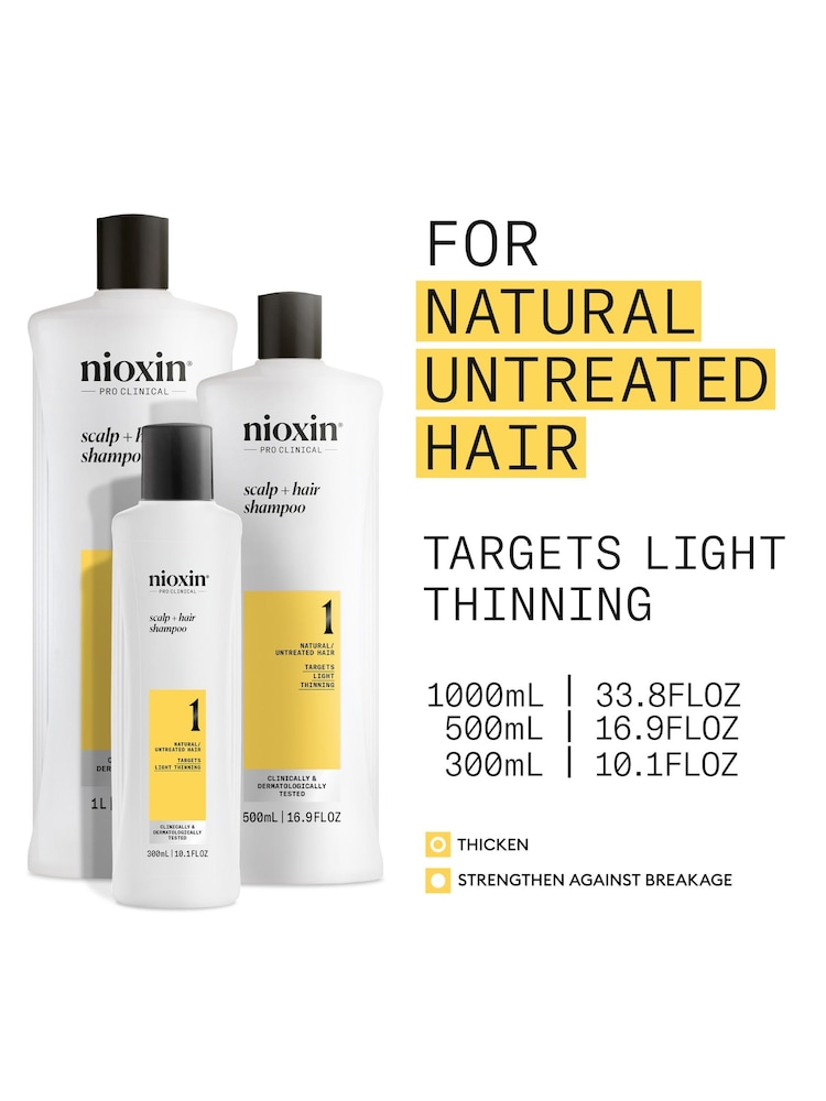 Nioxin System 1 - Scalp and Hair Shampoo 300ml - Image 2 of 5 Nioxin System 1 - Scalp and Hair Shampoo 300ml - Image 2 of 5