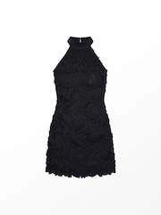 Ro&Zo Black Rosanna Chiffon Frill Mini Dress - Image 5 of 5