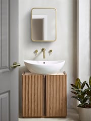 Gold Mirrored Storage Single Wall Cabinet - Image 4 of 7